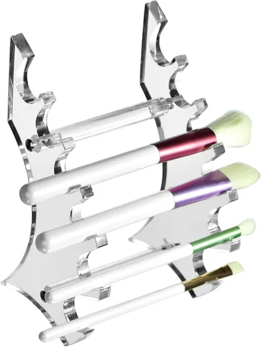 AMT - Soporte acrílico para bolígrafo, pantalla de maquillaje transparente, grueso y resistente, soporte organizador para brochas de maquillaje,