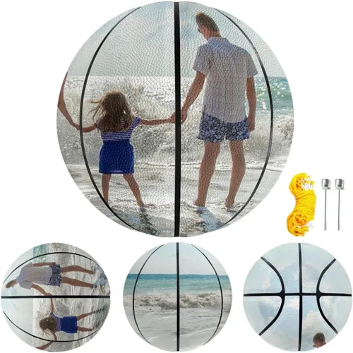 Miniatura 9 de Baloncesto con foto personalizada, pelota de fútbol urbano de piel sintética personalizada, tamaño oficial 7 y 5, para interiores y exteriores