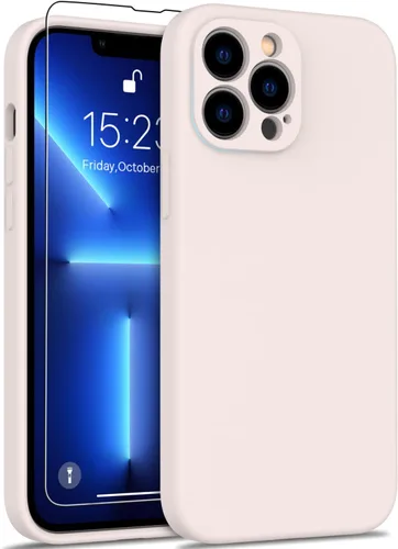 Miniatura 31 de DEENAKIN Funda de silicona compatible con iPhone 12 con protector de pantalla, mejora la protección de la cámara, funda protectora suave y flexible