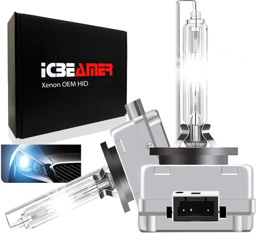 ICBEAMER 10000K D1R D1C D1S Xenon HID | Reemplazo directo | Reemplazar bombillas de luz baja para faros delanteros de fábrica OEM | [Color: azul]