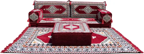 Miniatura 66 de arabicsofa Sofá de piso árabe Jalsa - Sofá tradicional hecho a mano para sala de estar
