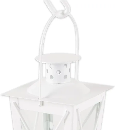 Miniatura 2 de Gifts & Decor - Faroles para velas, 3 7/8 x 3 7/8 x 9, color blanco