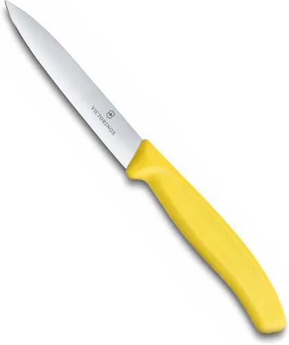 Miniatura 6 de Victorinox 6.7706.L119 Cuchillo de pelar clásico suizo para cortar y preparar frutas y verduras de hoja recta en naranja 3.9 pulgadas