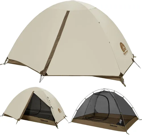 Miniatura 12 de Tienda de campaña para mochilero de 1/2 persona para camping, tienda de campaña ultraligera e impermeable, tienda de campaña compacta fácil