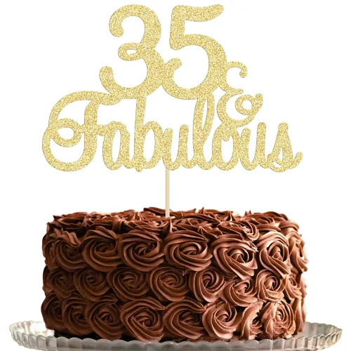 Miniatura 15 de Gyufise 1 decoración de 30 con purpurina dorada y fabulosos adornos para tartas de 30 años y fabulosos adornos para tartas de cumpleaños de 30 años