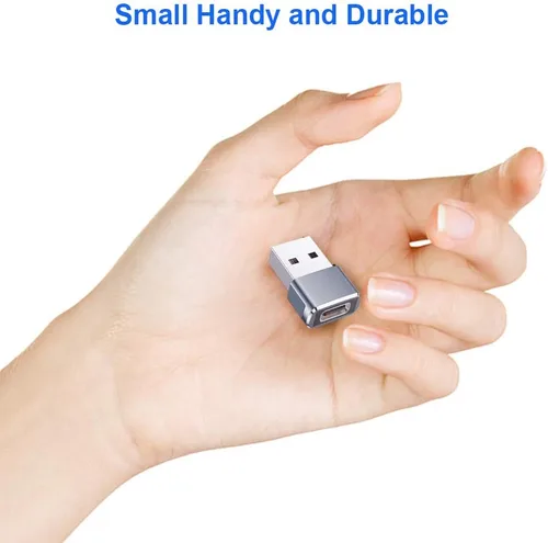 Miniatura 5 de QCEs Adaptador USB a USB C, 2 unidades USB-C hembra a USB macho convertidor de cargador para iPhone 17/16/15/14/13/12/11 Pro Max CarPlay, Apple