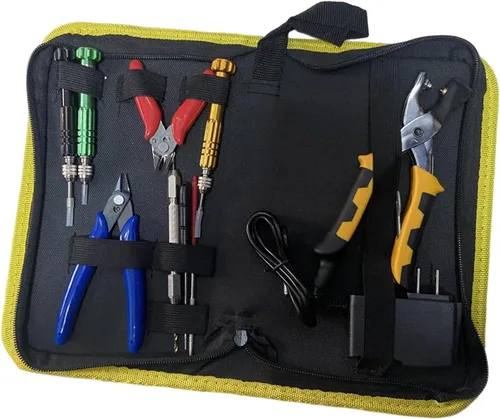 Miniatura 6 de Kit de herramientas de abrazadera de cuerda de bádminton, máquinas herramientas, alicates de ojales, barra de escariado, raqueta de bádminton