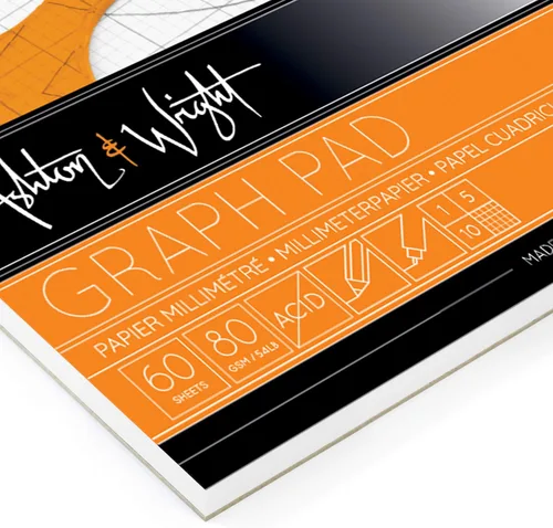 Miniatura 2 de Ashton and Wright - A4 Gris - Cuadrícula Gráfica - Papel de 2.82 oz/m² - 60 hojas - Paquete de 2