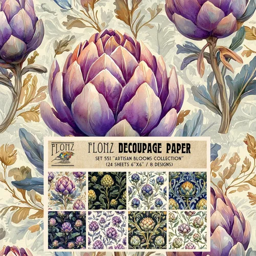 Miniatura 10 de Decoupage - Paquete de papel (24 hojas de 6 x 6 pulgadas) Secret Garden # Papel de patrón de estilo vintage para decoupage, manualidades y álbumes