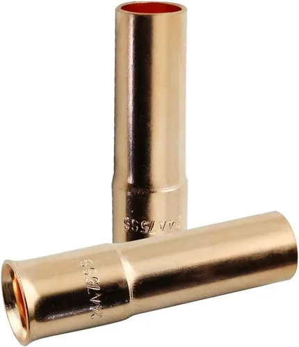 Miniatura 3 de WeldingCity Paquete de 2 boquillas de gas 24A-37-SS (tope corto) 3/8" para pistola de soldadura MIG Tweco Professional #3/#4 y Lincoln 300-450