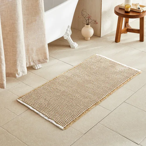 Miniatura 165 de TYUU Tapete de baño estilo gofre, tapete de baño bohemio, antideslizante, lavable, súper absorbente, de secado rápido, bonito tapete de baño
