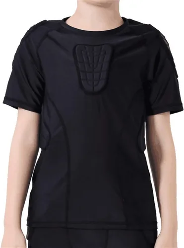 Miniatura 2 de Pantalones cortos de fútbol para niños con almohadillas, traje de entrenamiento protector para baloncesto, protector de pecho acanalado para jóvenes
