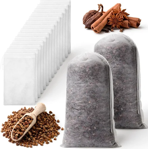 Newwiee 100 bolsas de filtro de té, bolsas de té extragrandes de 6 x 10 pulgadas, desechables vacías para café suelto, malla de café frío, bolsa de