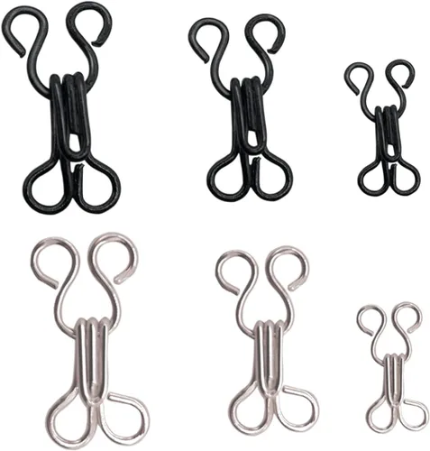 120 pares de ganchos de costura y cierre de ojos para sujetador, ropa, pantalones, falda, chaqueta de costura, abrigo de piel, traje de baño para