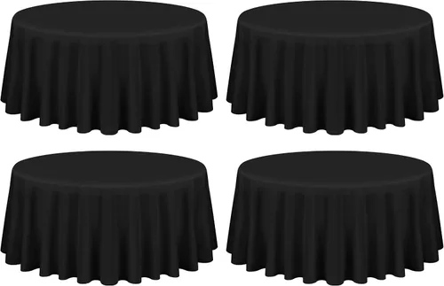 Miniatura 85 de Showgeous Paquete de 4 manteles rectangulares de poliéster de 60 x 102 pulgadas, resistentes a las arrugas, lavables, para bodas, mesas de comedor