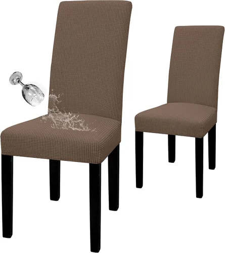 Miniatura 62 de Easy-Going - Juego de 2 fundas para sillas de comedor 100% impermeables, de tela Jacquard elástica, fundas protectoras removibles y lavables