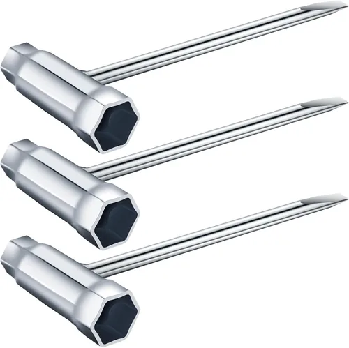 Paquete de 3 llaves de motosierra de 0.512 x 0.748 in 1/2x3/4, herramienta de motosierra de repuesto, destornillador combinado y llave en T,