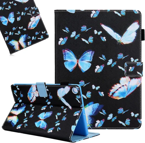 Miniatura 8 de LCHDA Funda para Samsung Galaxy Tab A8 10.5 2021 (SM-X200 / SM-X205), soporte delgado con tapa para folio, cubierta pintada inteligente, piel