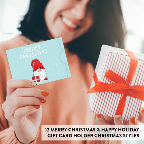 Miniatura 4 de Andaz Press Surtido de tarjetas de regalo de Navidad, fundas de tamaño de tarjeta de 4.25 x 3 pulgadas para Papá Noel, elefante blanco, fiestas