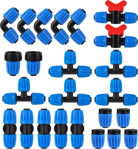 Miniatura 11 de 10 piezas de accesorios de acoplamiento de tubería de riego de 1/2 pulgada (1/2 pulgada de diámetro interior x 0.63 pulgadas de diámetro) tubos