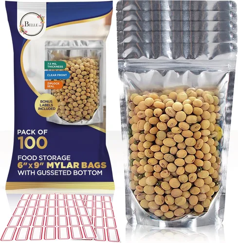 Miniatura 5 de Paquete de 300-100 bolsas de Mylar pequeñas, medianas y grandes - Bolsas frontales transparentes de pie