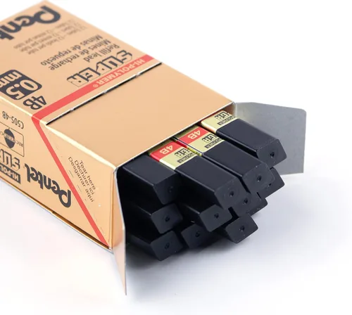 Miniatura 2 de Pentel Super Hi-Polymer - Recambio de plomo, 0.020 in, fino, 4B, 144 piezas de plomo (C505-4B)