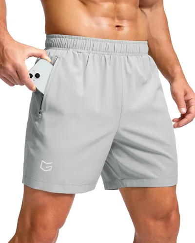 Miniatura 39 de G Gradual Pantalones cortos deportivos para correr para hombre con bolsillos con cremallera, de secado rápido, de 7 pulgadas, 5 pulgadas, 9