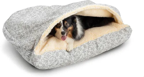 Miniatura 17 de Snoozer Pet Products Cama de lujo para perros estilo cueva rectangular con microserraje, pequeña, antracita