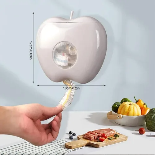 Miniatura 6 de Caja de almacenamiento de plástico, bolsa de conservación fresca, organizador de cocina, montado en la pared, gran capacidad, sin perforaciones