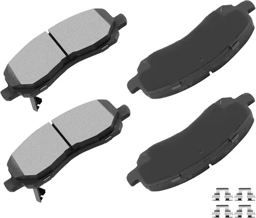 Miniatura 16 de cciyu Juego de pastillas de freno de cerámica delanteras y traseras D946 D683, 8 piezas para BMW 330Ci 2001-2005 para BMW 330i 2001-2005 para BMW