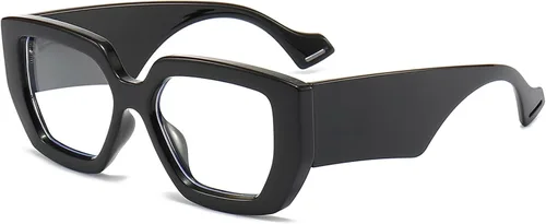 Miniatura 20 de AIEYEZO Gafas de luz azul con marco grueso para hombres y mujeres, gafas cuadradas de moda para computadora, antifatiga ocular y previenen el dolor