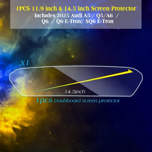 Miniatura 2 de 2025 Au di All New Q5 - Protector de pantalla de vidrio templado compatible con 2025 2026 Au di Q3/A5 / S5 /Q5 / SQ5 / A6 Sportback / Q6 E-Tron