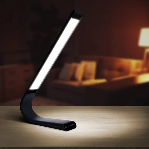 Miniatura 2 de Luxe lámpara de escritorio inalámbrica LED amigable a la vista, recargable, USB, hasta 40 horas de luz continua, control táctil, 6 niveles