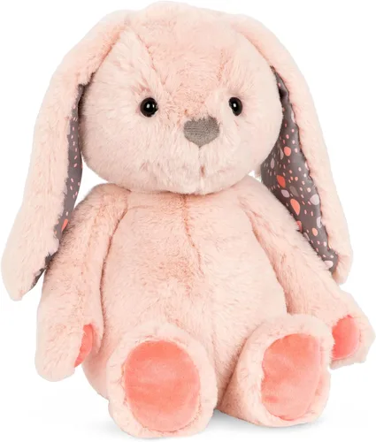 Miniatura 15 de B. toys – Conejo de peluche de 30 cm suave y mullido lavable – Tonos felices – Conejo Peppy Mint – 0 meses+ Conejito gris hielo