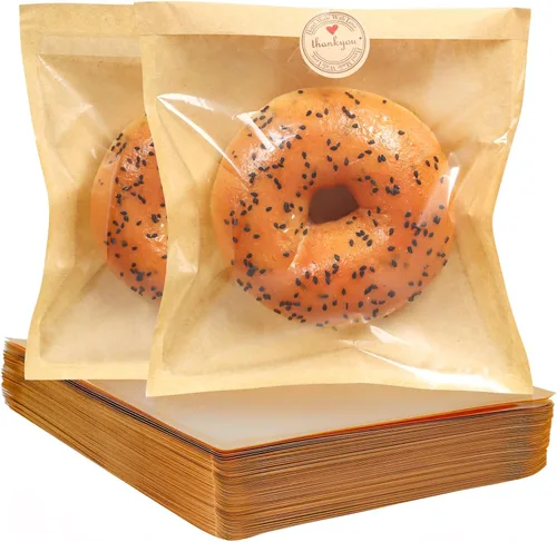 Miniatura 10 de SUREHOME Bolsas para galletas con sellado, 100 unidades, 4 x 4 pulgadas, bolsas de celofán autoadhesivas transparentes para embalaje de galletas