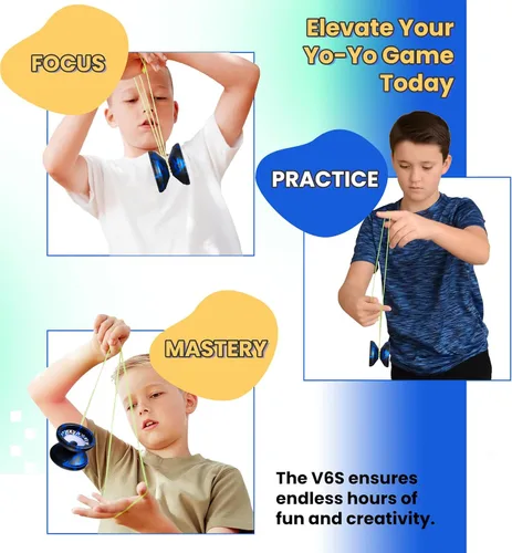 Miniatura 7 de MAGICYOYO Yoyo Profesional Responsivo para Niños de 8-12, V6 Locus Yo Yo de Doble Función para Adultos, Yo-yo de Truco de Giro con el Dedo
