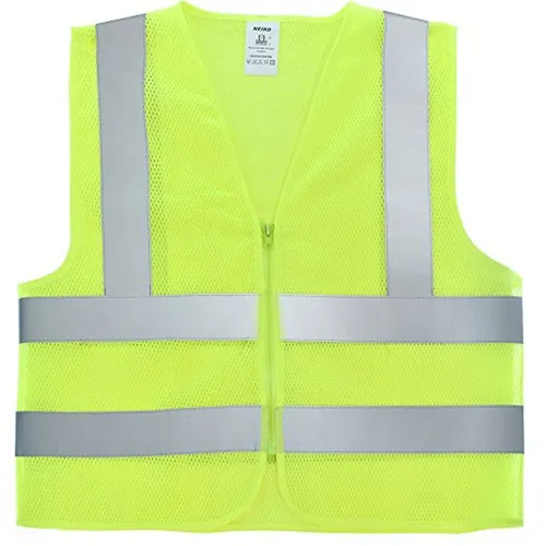 Miniatura 13 de Neiko Chaleco de seguridad de alta visibilidad ANSI Clase 2, sin bolsillo, amarillo neón, grande (L)