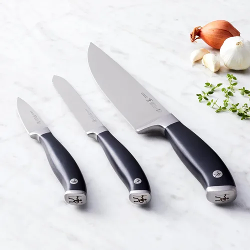 Miniatura 8 de HENCKELS Forged Elite Razor-Sharp - Juego de cuchillos de cocina de 3 piezas, cuchillo de chef, cuchillo de pelar, cuchillo de pan, ingeniería