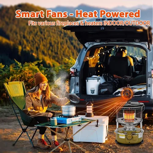 Miniatura 7 de Ventilador de estufa de leña alimentado por calor: ventilador de chimenea pequeño, ventiladores de estufa no eléctrica, se adapta a estufas
