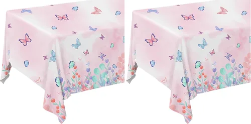 Miniatura 17 de Gatherfun Mantel desechable de cumpleaños, funda de mesa de plástico para fiesta de cumpleaños de niños, 54 x 108 pulgadas, 3