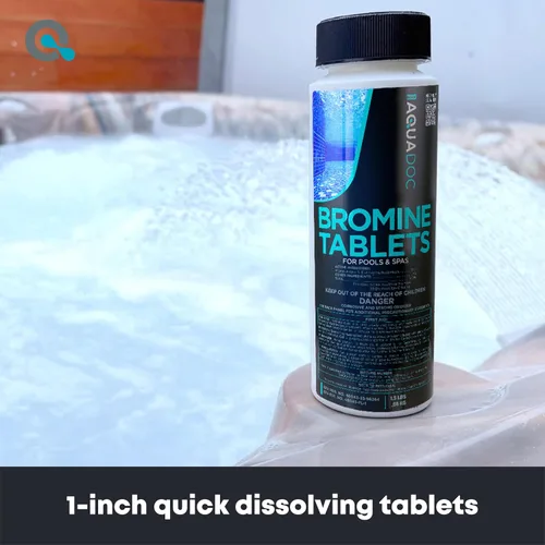 Miniatura 2 de AquaDoc Tabletas de bromo para spas y jacuzzis – 1.5 libras – Tabletas desinfectantes de bromo de 1 pulgada – Soporta agua limpia y clara