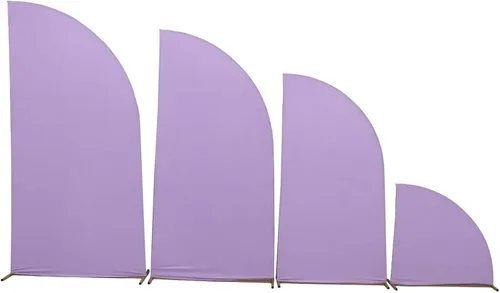 Miniatura 69 de Efavormart - Juego de 4 fundas de elastano beige para arco de media luna, fundas de telón de fondo Chiara de 2.5 pies a 7 pies para escenarios