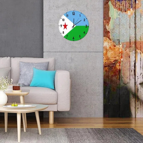 Miniatura 25 de Cheyan Reloj de pared con bandera de Canadá de 12 pulgadas, silencioso, sin tictac, de PVC, funciona con pilas, reloj redondo decorativo, regalo