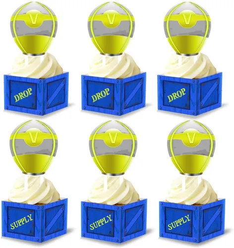 Envoltura de cupcakes para fiesta de videojuegos, 20 juegos para decoración de fiesta de cumpleaños