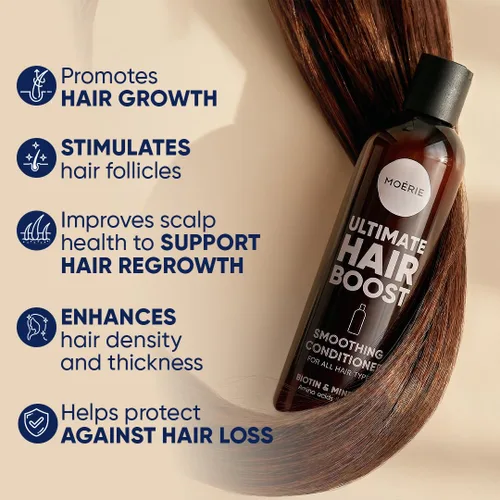 Miniatura 3 de Moerie Acondicionador para el crecimiento del cabello para hombres y mujeres, solución de pérdida de cabello con biotina y romero, acondicionador