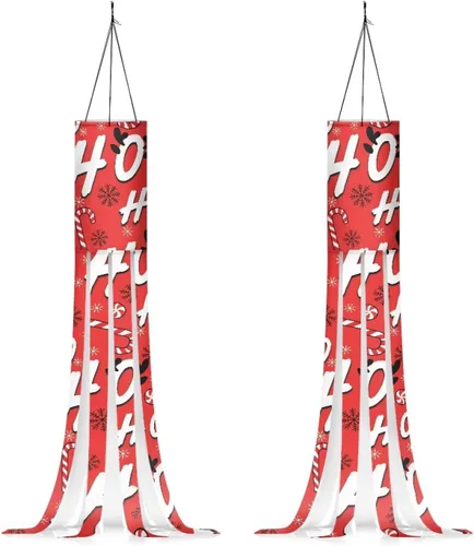 Miniatura 39 de Mummy Windsock - Calcetines de viento suaves e impermeables con bandera de Halloween, 2 piezas, lavables a máquina, secado rápido, bandera colgante