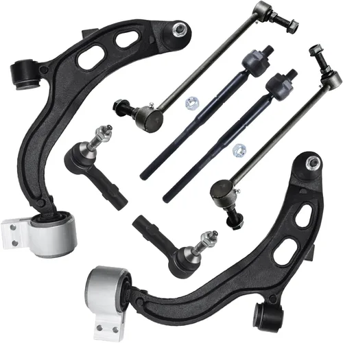 Miniatura 278 de Detroit Axle - Kit de brazos de control de extremo delantero de 8 piezas para Dodge Dakota 00-04, Durango 00-03, 4 brazos de control superior e