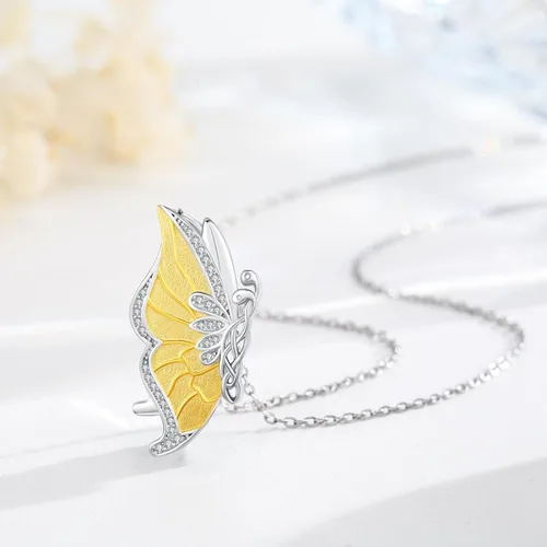 Miniatura 3 de Collares de mariposa para mujer de plata de ley 925 con dije de mariposa, collar de mariposa, regalos para niñas