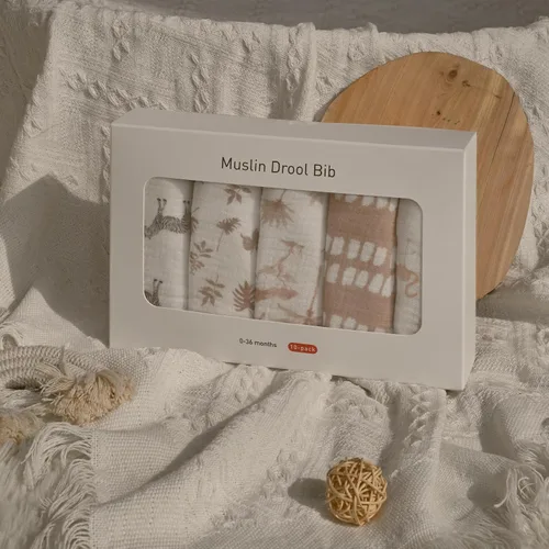 Miniatura 8 de Baberos de muselina para babeo de bebé unisex para niños y niñas, paquete de 10 baberos de algodón suave para dentición y babeo, regalos esenciales