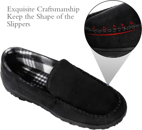 Miniatura 2 de shoeslocker Zapatillas para hombre de microgamuza mocasín de espuma viscoelástica para casa